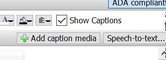 Speech-to-text dialog box in Camtasia